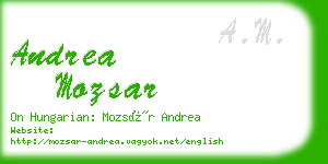 andrea mozsar business card